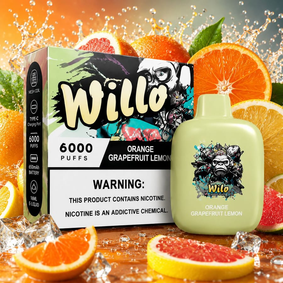 WILO ORANGE GRAPEFRUIT LEMON 6000 PUFFS